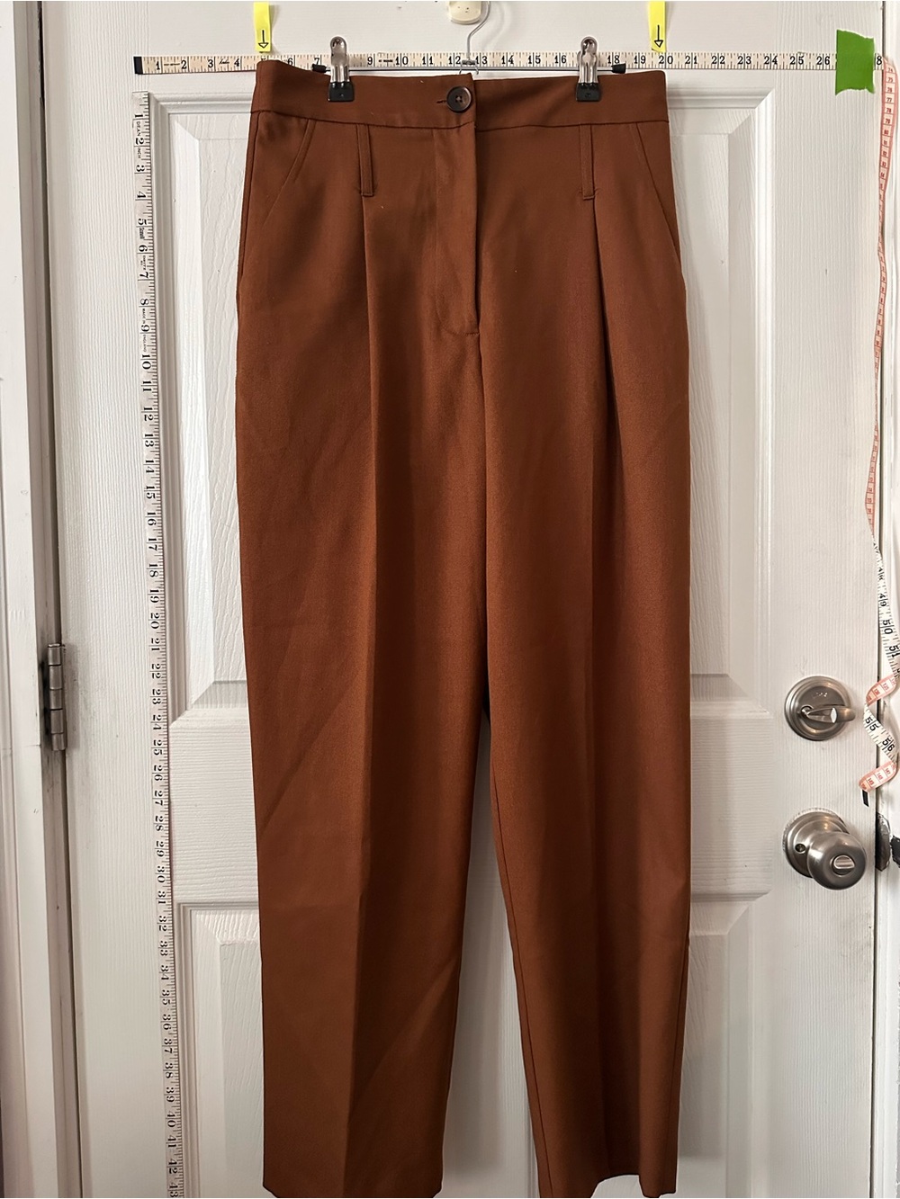 Topshop Men's Straight-Leg Dress Pants in Rust